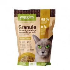 Yoggies Granule pre mačky s morčacím mäsom, lisované za studena s probiotikami