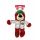 Hračka Kong Dog Holiday Wild Knots Bear, Medveď s pískatkom bielo/červený, polyester, M