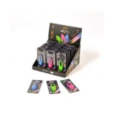 Prívesok na obojok DUVO+ LED svietiaci,silikónový 8x3cm - Modrá