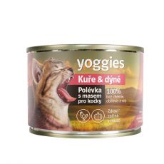 185g Yoggies Polievka pre mačky – Kurča a tekvica
