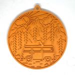 Soda Pup Lízacia podložka s prísavkami, Campervan - Oranžová