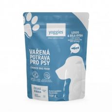 Yoggies Varená potrava pre psov – losos a biela ryba s chia semienkami a kĺbovou výživou