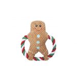 Hračka ťahadlo krúžok snehuliak s pískadlom 20x20cm, pre psa