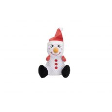 PLYŠOVÁ HRAČKA PRE PSOV SQUEAKIES snehuliak s pískadlom, 22x13x8cm