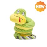 UNIQ PETS PLYŠOVÁ HRAČKA PRE PSOV SQUEAKIES zelený had s pišťalkou 36x11x9cm