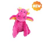 UNIQ PETS PLYŠOVÁ HRAČKA PRE PSOV SQUEAKIES ružový drak s pišťalkou 27x18x18cm