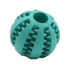 Hračka pre psa dental mint loptička na pamlsky 5cm, tyrkys