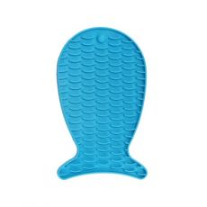 Podložka na lízanie ryba tvar vanilka vôňa 23cm, modrá.