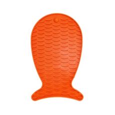 Lízacia podložka ryba, vanilka vôňa 23cm,oranžová
