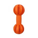 Hračka pre psa dental mint mätová činka na maškrty 13,5 cm, oranžová
