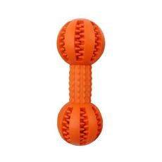 Hračka pre psa dental mint mätová činka na maškrty 13,5 cm, oranžová