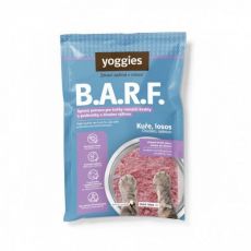 250g Yoggies B.A.R.F. Kurací komplet pre mačky s lososom a brusnicami s probiotikami