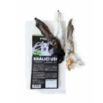 4ks Yoggies Sušené žuvacie maškrty - Králičie uši so srsťou