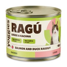 185g Yoggies RAGÚ pre mačky, losos a kačica