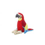UNIQ PETS PLYŠOVÁ HRAČKA PRE PSOV SQUEAKIES veľký papagáj s uzlami a pišťalkou 16x10x30cm