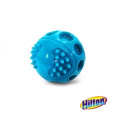 HILTON PÍSKAVÁ LOPTIČKA 6,3 CM, Modrá- HRAČKA PRE PSOV