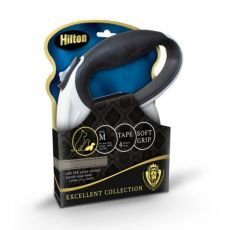4 m vodítko HILTON SMART DOG TAPE M, navíjacie, čierno-biele, pre psy do 20 kg