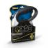 4 m vodítko HILTON SMART DOG TAPE M, navíjacie, čierno-biele, pre psy do 20 kg