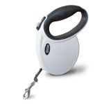 4 m vodítko HILTON SMART DOG TAPE M, navíjacie, čierno-biele, pre psy do 20 kg