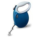 5 m HILTON SMART DOG TAPE L AUTOMATICKÉ VODÍTKO MODRO-SIVÉ, PRE PSOV DO 30 KG