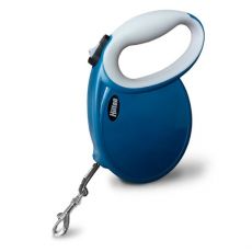 5 m HILTON SMART DOG TAPE L AUTOMATICKÉ VODÍTKO MODRO-SIVÉ, PRE PSOV DO 30 KG