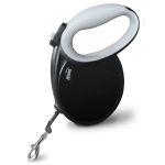 7 m Vodítko HILTON SMART DOG TAPE XL s automatickým navíjaním, čierno-šedé, pre psy do 40 kg