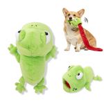 Plyšová hračka pre psov UNIQ PETS SNIFFIES – žaba s dlhým jazykom a pískadlom, 90 x 20 x 17 cm