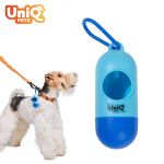 UNIQ PETS – Modrý zásobník na vrecká, na exkrementy s okrúhlym otvorom (9 x 4 cm)