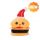 UNIQ PETS vinylová hračka pre psov Squeakies – vianočný burger so zvukom, 9,5 × 12,5 cm